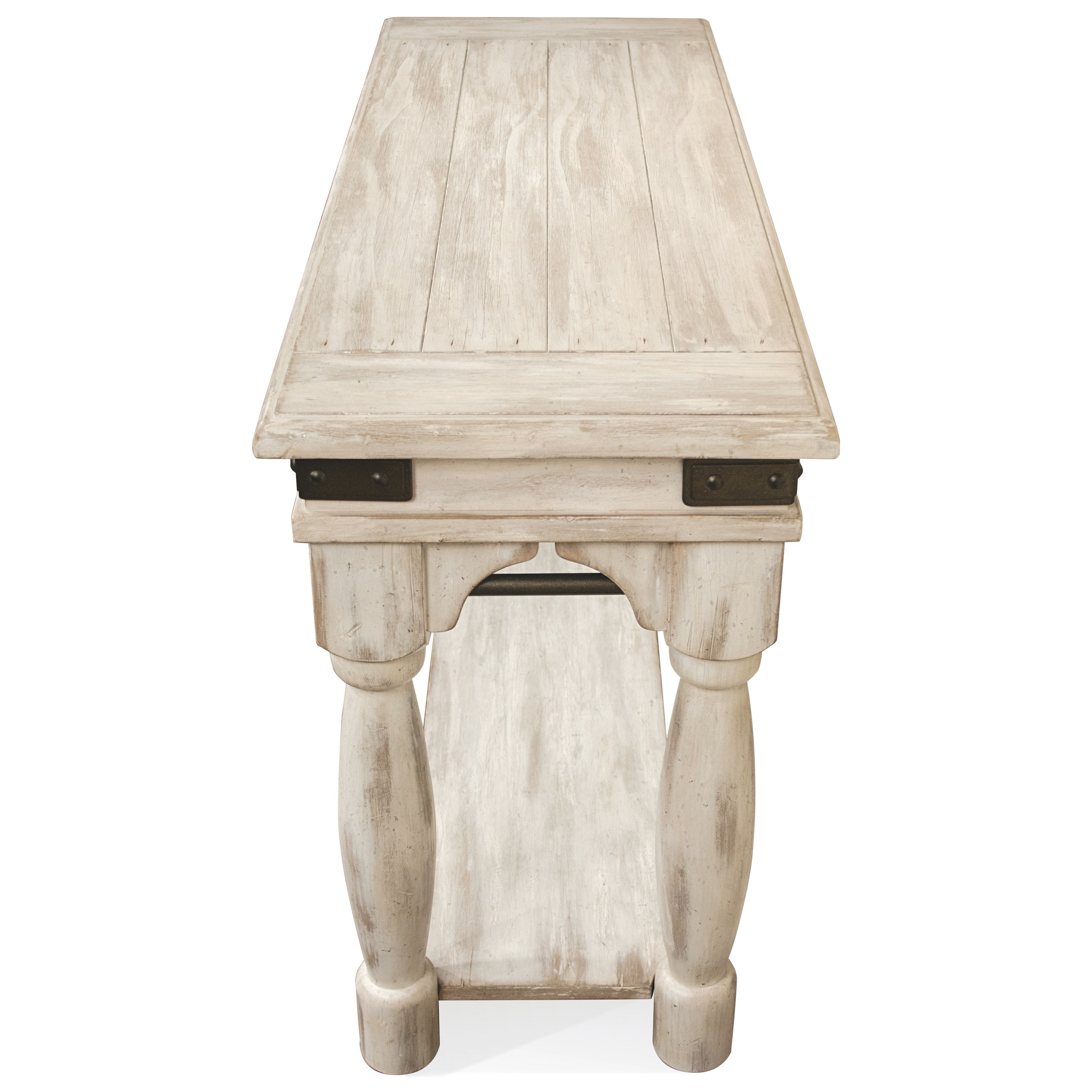 Regan solid outlet wood console table